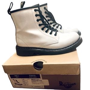 Doc Marten 1460 white patent kids